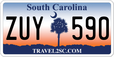 SC license plate ZUY590