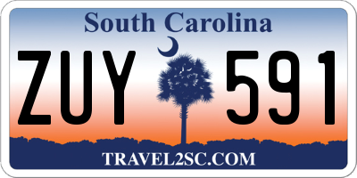 SC license plate ZUY591
