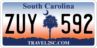 SC license plate ZUY592