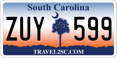 SC license plate ZUY599