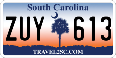 SC license plate ZUY613