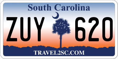 SC license plate ZUY620