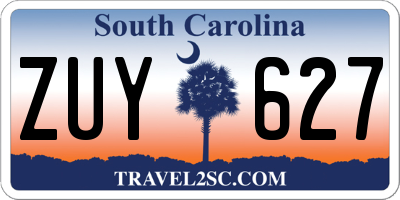 SC license plate ZUY627