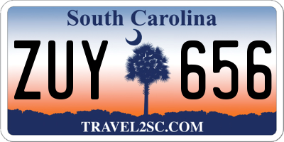 SC license plate ZUY656
