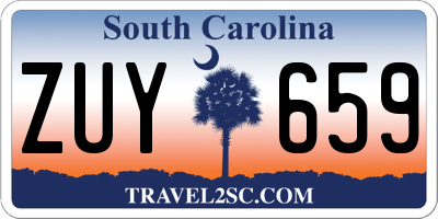 SC license plate ZUY659
