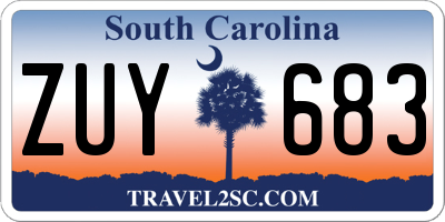 SC license plate ZUY683