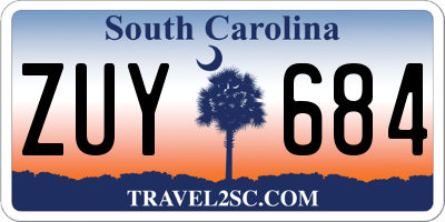 SC license plate ZUY684