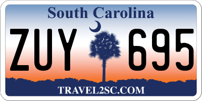 SC license plate ZUY695