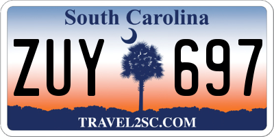 SC license plate ZUY697