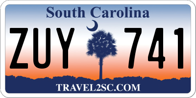 SC license plate ZUY741