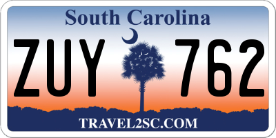 SC license plate ZUY762
