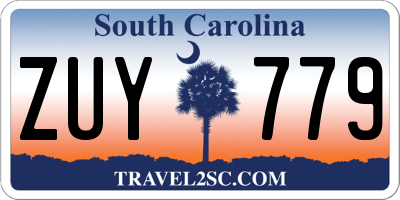 SC license plate ZUY779