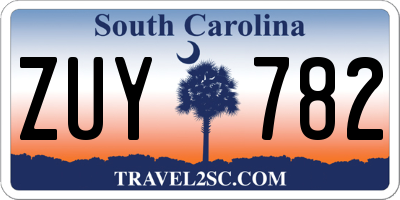 SC license plate ZUY782
