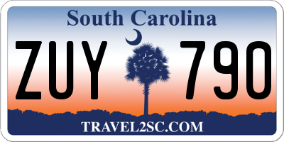 SC license plate ZUY790