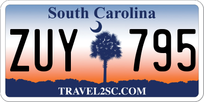 SC license plate ZUY795