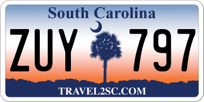 SC license plate ZUY797