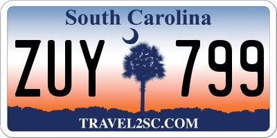SC license plate ZUY799