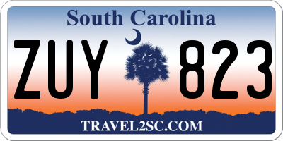SC license plate ZUY823