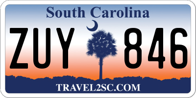 SC license plate ZUY846