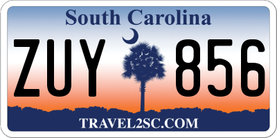 SC license plate ZUY856