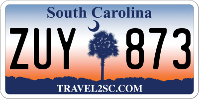 SC license plate ZUY873