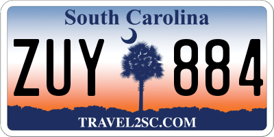SC license plate ZUY884