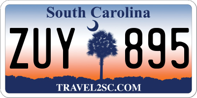 SC license plate ZUY895