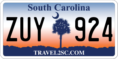 SC license plate ZUY924