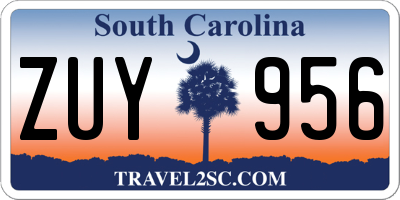 SC license plate ZUY956