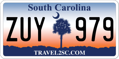 SC license plate ZUY979