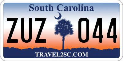 SC license plate ZUZ044
