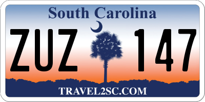 SC license plate ZUZ147