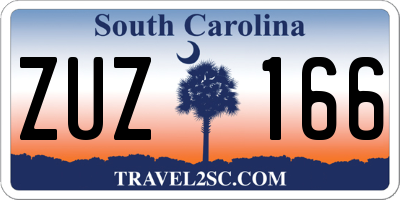 SC license plate ZUZ166