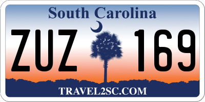 SC license plate ZUZ169