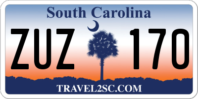 SC license plate ZUZ170