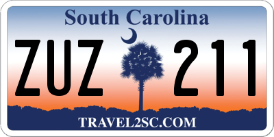 SC license plate ZUZ211