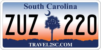 SC license plate ZUZ220