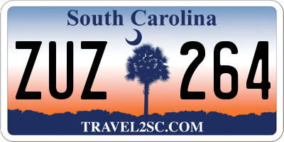 SC license plate ZUZ264