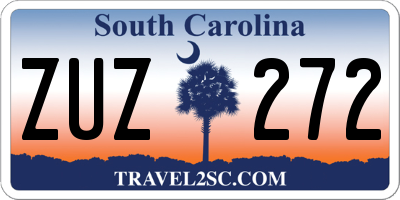 SC license plate ZUZ272