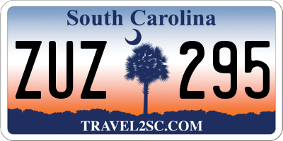 SC license plate ZUZ295
