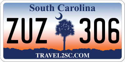 SC license plate ZUZ306