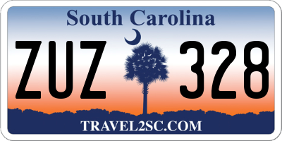 SC license plate ZUZ328