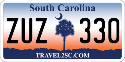 SC license plate ZUZ330