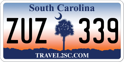 SC license plate ZUZ339