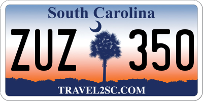 SC license plate ZUZ350