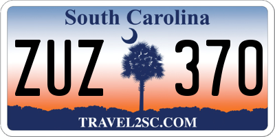 SC license plate ZUZ370