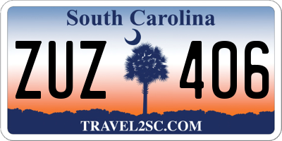 SC license plate ZUZ406