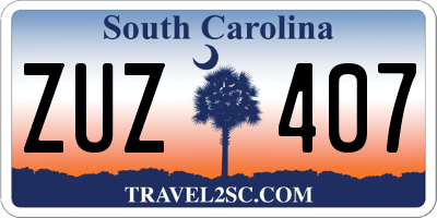 SC license plate ZUZ407