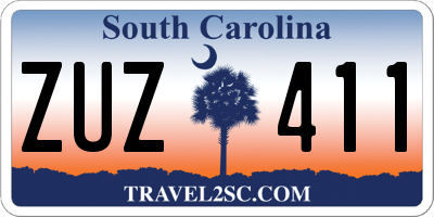 SC license plate ZUZ411