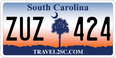 SC license plate ZUZ424